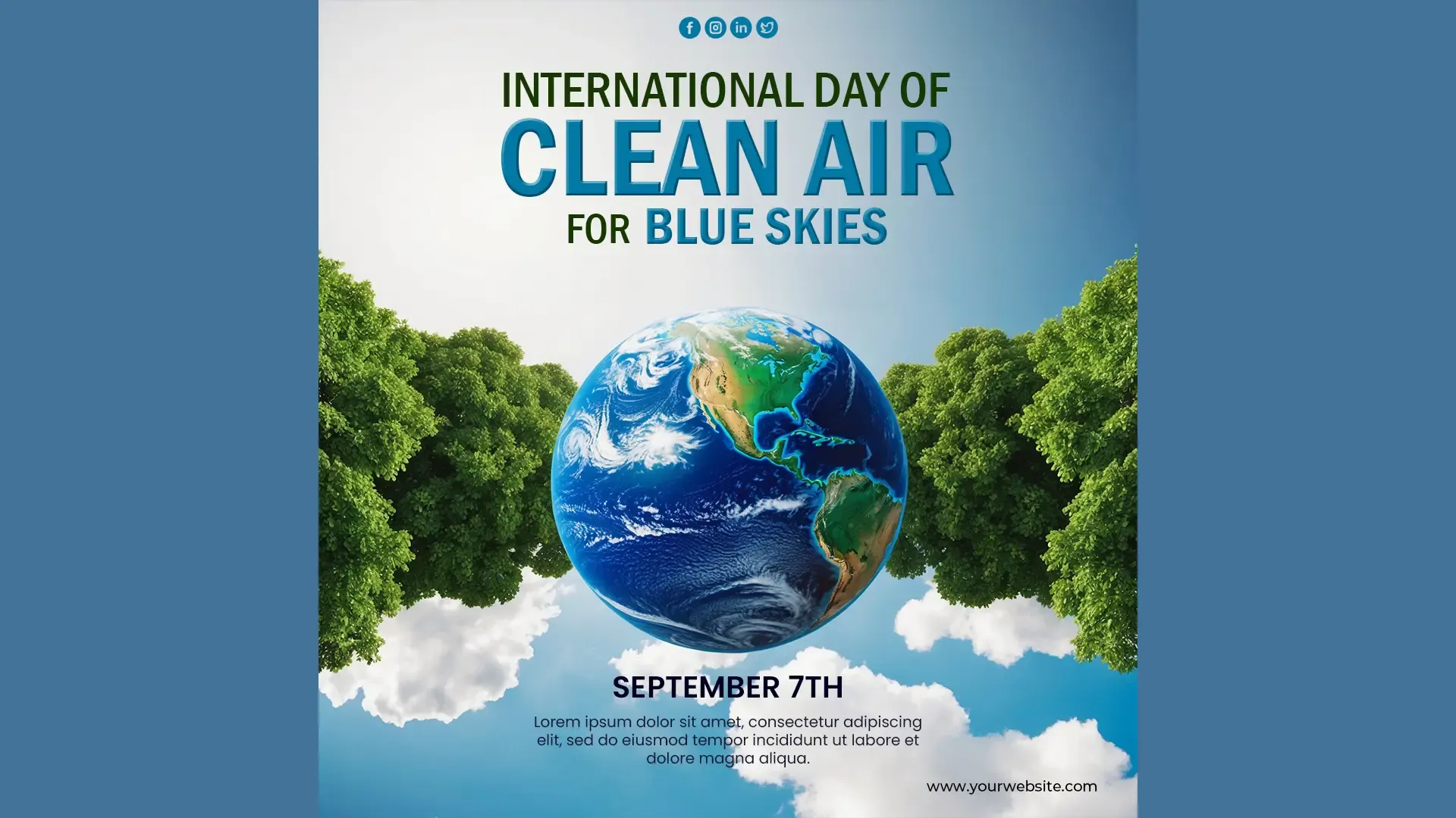 Global Clean Air Awareness Instagram Post Design image